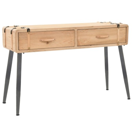 vidaXL Mesa consola de madera de abeto maciza 115x40,5x76 cm