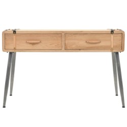vidaXL Mesa consola de madera de abeto maciza 115x40,5x76 cm