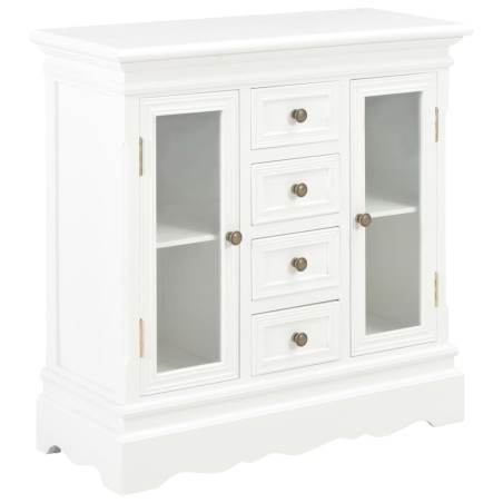 vidaXL Aparador de madera maciza de pino blanco 70x28x70 cm