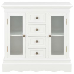 vidaXL Aparador de madera maciza de pino blanco 70x28x70 cm