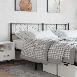 vidaXL Cabecero de metal negro 160 cm