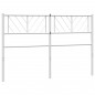 vidaXL Cabecero de metal blanco 140 cm vidaXL Cabecero de metal blanco 140 cm