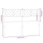 vidaXL Cabecero de metal blanco 140 cm vidaXL Cabecero de metal blanco 140 cm