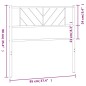 vidaXL Cabecero de metal blanco 90 cm