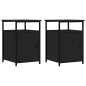 vidaXL Mesitas de noche 2 uds madera contrachapada negro 40x42x60 cm vidaXL Mesitas de noche 2 uds madera contrachapada negro 40x42x60 cm