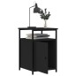 vidaXL Mesitas de noche 2 uds madera contrachapada negro 40x42x60 cm vidaXL Mesitas de noche 2 uds madera contrachapada negro 40x42x60 cm