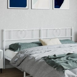 vidaXL Cabecero de metal blanco 193 cm