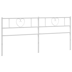 vidaXL Cabecero de metal blanco 193 cm