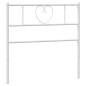 vidaXL Cabecero de metal blanco 90 cm