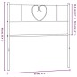 vidaXL Cabecero de metal blanco 90 cm