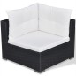 vidaXL Set de sofás de jardín 5 piezas y cojines ratán sintético negro vidaXL Set de sofás de jardín 5 piezas y cojines ratán sintético negro