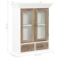 vidaXL Armario de pared de madera maciza blanco 49x22x59 cm vidaXL Armario de pared de madera maciza blanco 49x22x59 cm