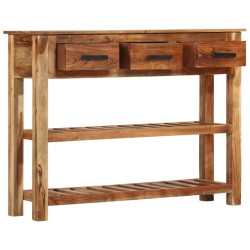 vidaXL Aparador con 3 cajones madera maciza de Sheesham 110x30x80 cm