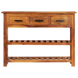 vidaXL Aparador con 3 cajones madera maciza de Sheesham 110x30x80 cm