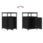 vidaXL Mesitas de noche 2 uds madera contrachapada negro 40x42x60 cm vidaXL Mesitas de noche 2 uds madera contrachapada negro 40x42x60 cm