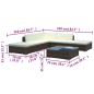 vidaXL Set muebles de jardín 6 piezas y cojines ratán sintético marrón vidaXL Set muebles de jardín 6 piezas y cojines ratán sintético marrón