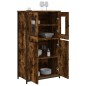 vidaXL Aparador alto madera contrachapada roble ahumado 62x32x106,5 cm vidaXL Aparador alto madera contrachapada roble ahumado 62x32x106,5 cm