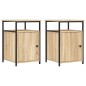 vidaXL Mesitas noche 2 uds madera contrachapada color roble 40x42x60cm vidaXL Mesitas noche 2 uds madera contrachapada color roble 40x42x60cm