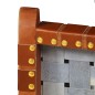 vidaXL Silla plegable de tiras cruzadas de cuero auténtico marrón vidaXL Silla plegable de tiras cruzadas de cuero auténtico marrón