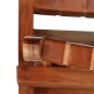 vidaXL Silla plegable de tiras cruzadas de cuero auténtico marrón vidaXL Silla plegable de tiras cruzadas de cuero auténtico marrón