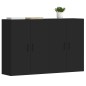 vidaXL Armarios de pared 2 uds madera de ingeniería negro vidaXL Armarios de pared 2 uds madera de ingeniería negro