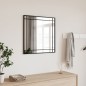 vidaXL Espejo de pared cuadrado de hierro negro 60x60 cm vidaXL Espejo de pared cuadrado de hierro negro 60x60 cm