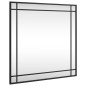 vidaXL Espejo de pared cuadrado de hierro negro 60x60 cm vidaXL Espejo de pared cuadrado de hierro negro 60x60 cm