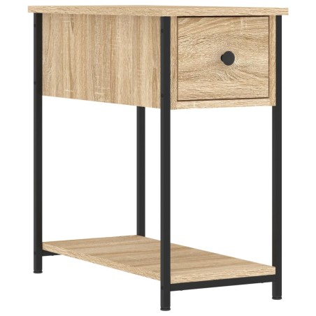 vidaXL Mesita de noche madera de ingeniería roble Sonoma 30x60x60 cm