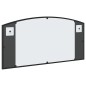 vidaXL Espejo de pared arco de hierro negro 80x40 cm vidaXL Espejo de pared arco de hierro negro 80x40 cm