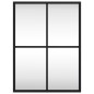vidaXL Espejo de pared rectangular de hierro negro 30x40 cm vidaXL Espejo de pared rectangular de hierro negro 30x40 cm