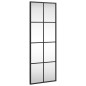 vidaXL Espejo de pared rectangular de hierro negro 30x80 cm vidaXL Espejo de pared rectangular de hierro negro 30x80 cm