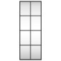 vidaXL Espejo de pared rectangular de hierro negro 30x80 cm vidaXL Espejo de pared rectangular de hierro negro 30x80 cm