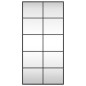 vidaXL Espejo de pared rectangular de hierro negro 50x100 cm