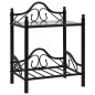 vidaXL Mesitas de noche acero vidrio templado 45x30,5x60cm negro 2uds vidaXL Mesitas de noche acero vidrio templado 45x30,5x60cm negro 2uds