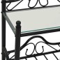 vidaXL Mesitas de noche acero vidrio templado 45x30,5x60cm negro 2uds vidaXL Mesitas de noche acero vidrio templado 45x30,5x60cm negro 2uds