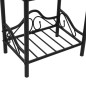 vidaXL Mesitas de noche acero vidrio templado 45x30,5x60cm negro 2uds vidaXL Mesitas de noche acero vidrio templado 45x30,5x60cm negro 2uds