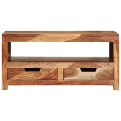 vidaXL Mesa de centro de madera maciza de acacia 84x49x40 cm