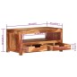 vidaXL Mesa de centro de madera maciza de acacia 84x49x40 cm
