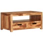 vidaXL Mesa de centro de madera maciza de acacia 84x49x40 cm