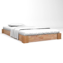 vidaXL Estructura de cama de madera maciza de roble 140x200 cm