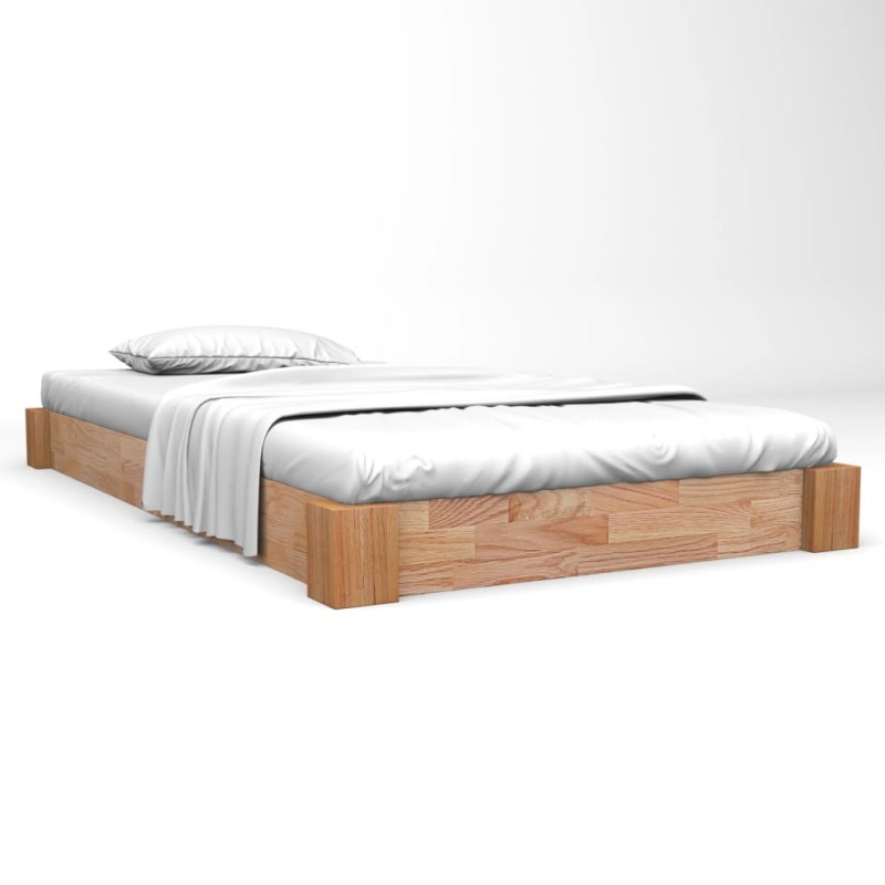 vidaXL Estructura de cama de madera maciza de roble 140x200 cm vidaXL Estructura de cama de madera maciza de roble 140x200 cm