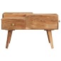 vidaXL Mesa de centro de madera maciza de acacia 70x60x42 cm