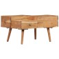 vidaXL Mesa de centro de madera maciza de acacia 70x60x42 cm