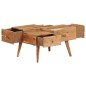 vidaXL Mesa de centro de madera maciza de acacia 70x60x42 cm