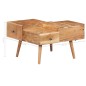 vidaXL Mesa de centro de madera maciza de acacia 70x60x42 cm
