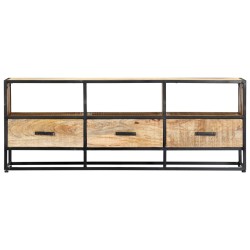 vidaXL Mueble de TV de madera maciza de mango 120x30x45 cm