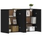 vidaXL Armarios de pared 2 uds madera de ingeniería negro vidaXL Armarios de pared 2 uds madera de ingeniería negro