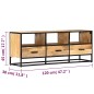 vidaXL Mueble de TV de madera maciza de mango 120x30x45 cm