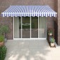 vidaXL Toldo retráctil automático azul y blanco 3,5x2,5 m vidaXL Toldo retráctil automático azul y blanco 3,5x2,5 m