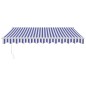 vidaXL Toldo retráctil automático azul y blanco 3,5x2,5 m vidaXL Toldo retráctil automático azul y blanco 3,5x2,5 m